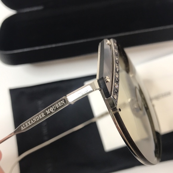 Alexander McQueen 65MM Oversized Crystal Sunglasses - Picture 8 of 10